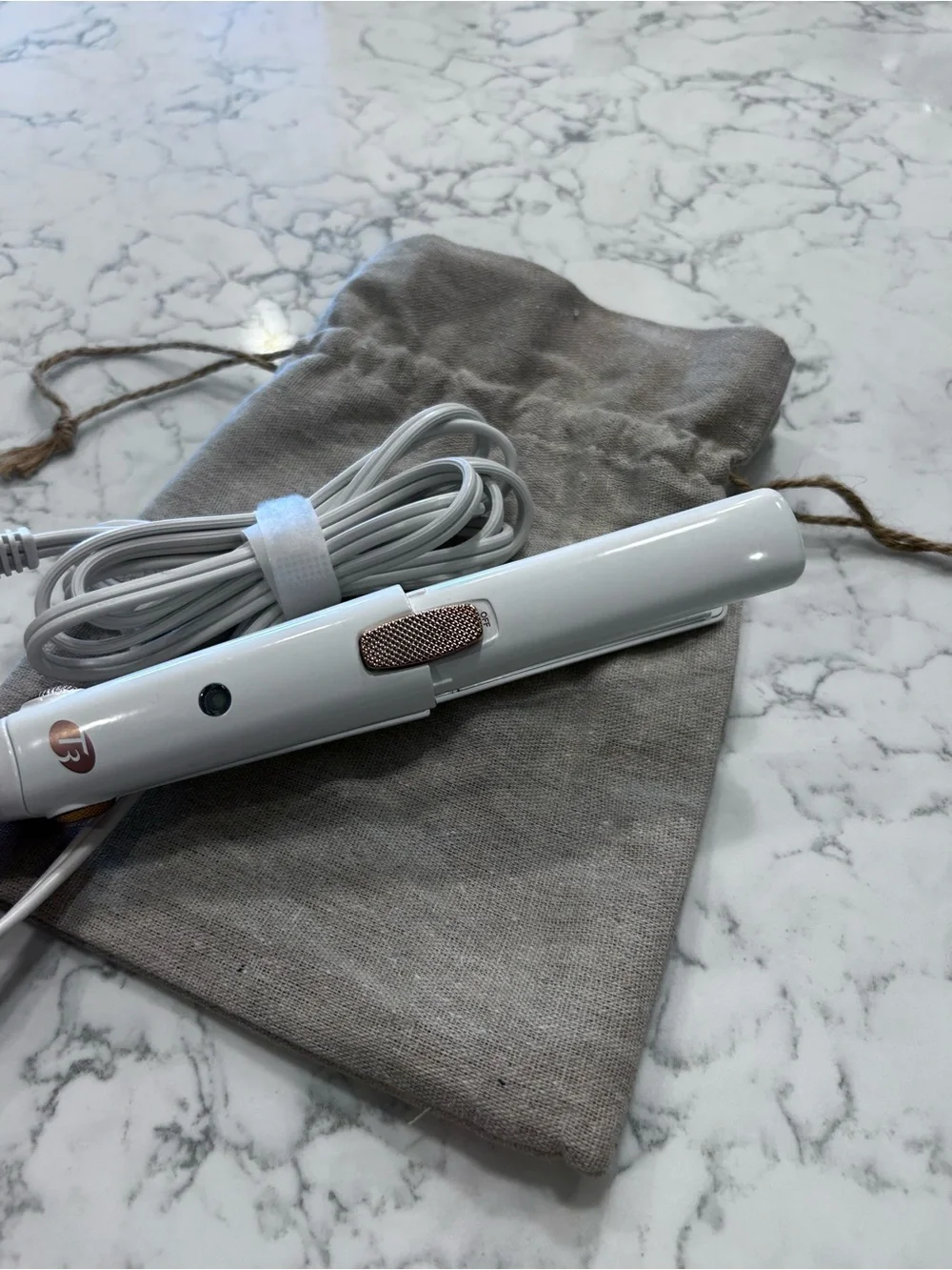 T3 SinglePass Compact Mini Flat Iron White/Rose Gold
